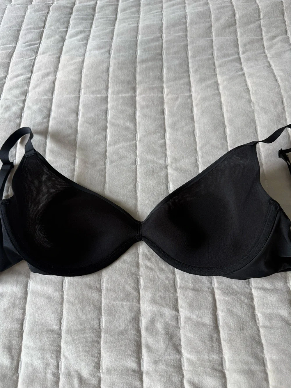 Skims Black Onyx Mesh Underwire Bra Size 36D - Picture 3 of 5